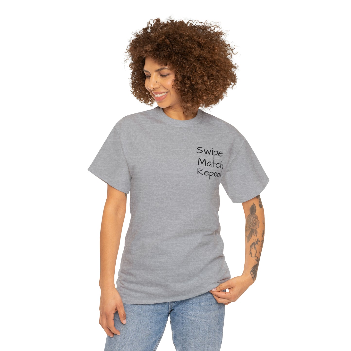 Swipe Match Repeat - Unisex Heavy Cotton Tee