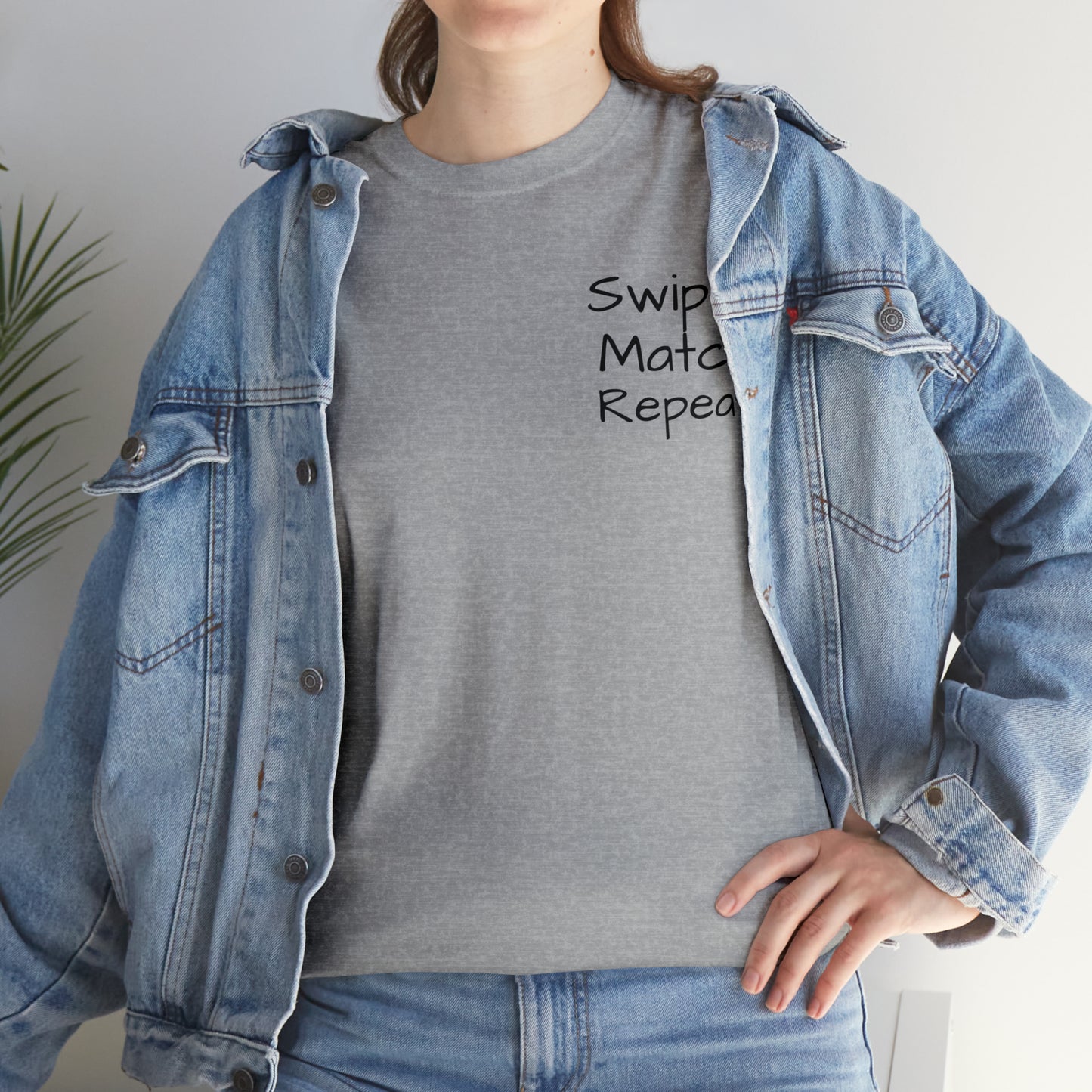 Swipe Match Repeat - Unisex Heavy Cotton Tee