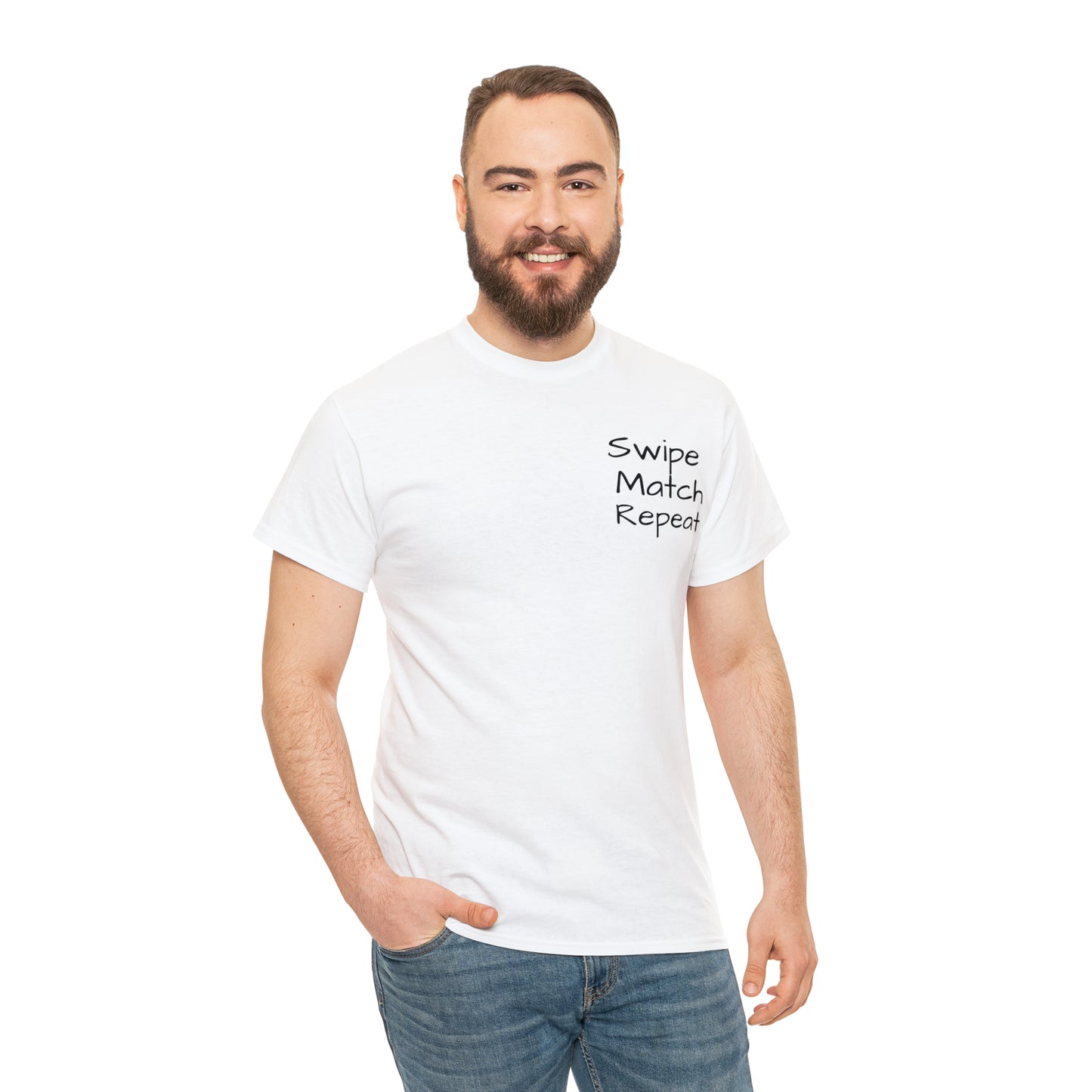 Swipe Match Repeat - Unisex Heavy Cotton Tee