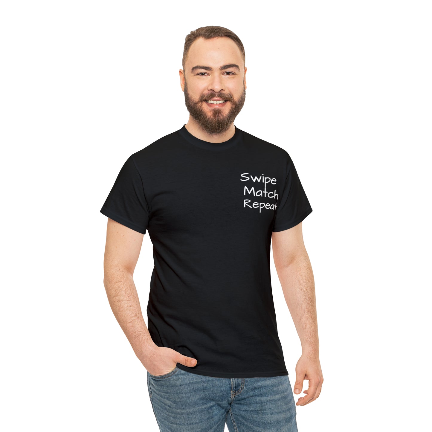 Swipe Match Repeat - Unisex Heavy Cotton Tee