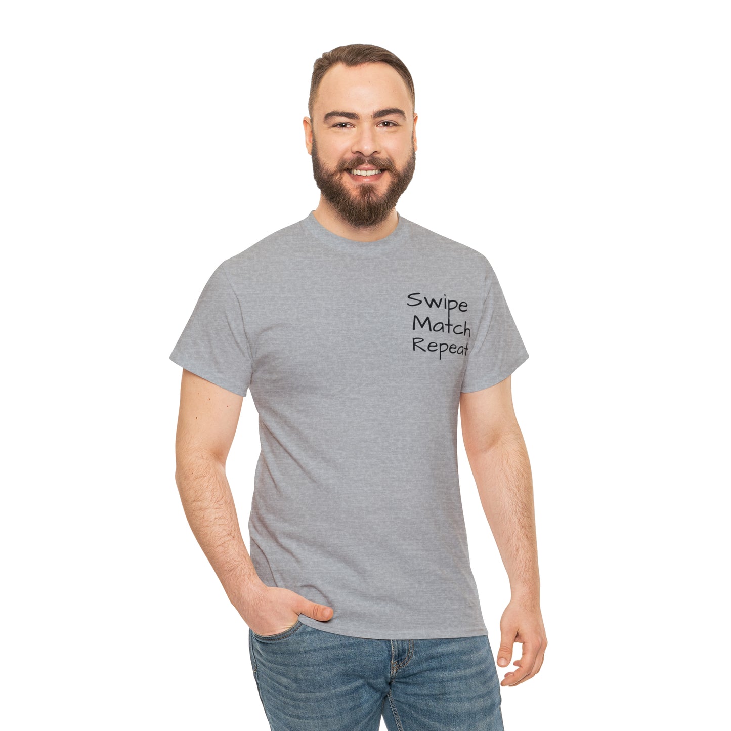 Swipe Match Repeat - Unisex Heavy Cotton Tee