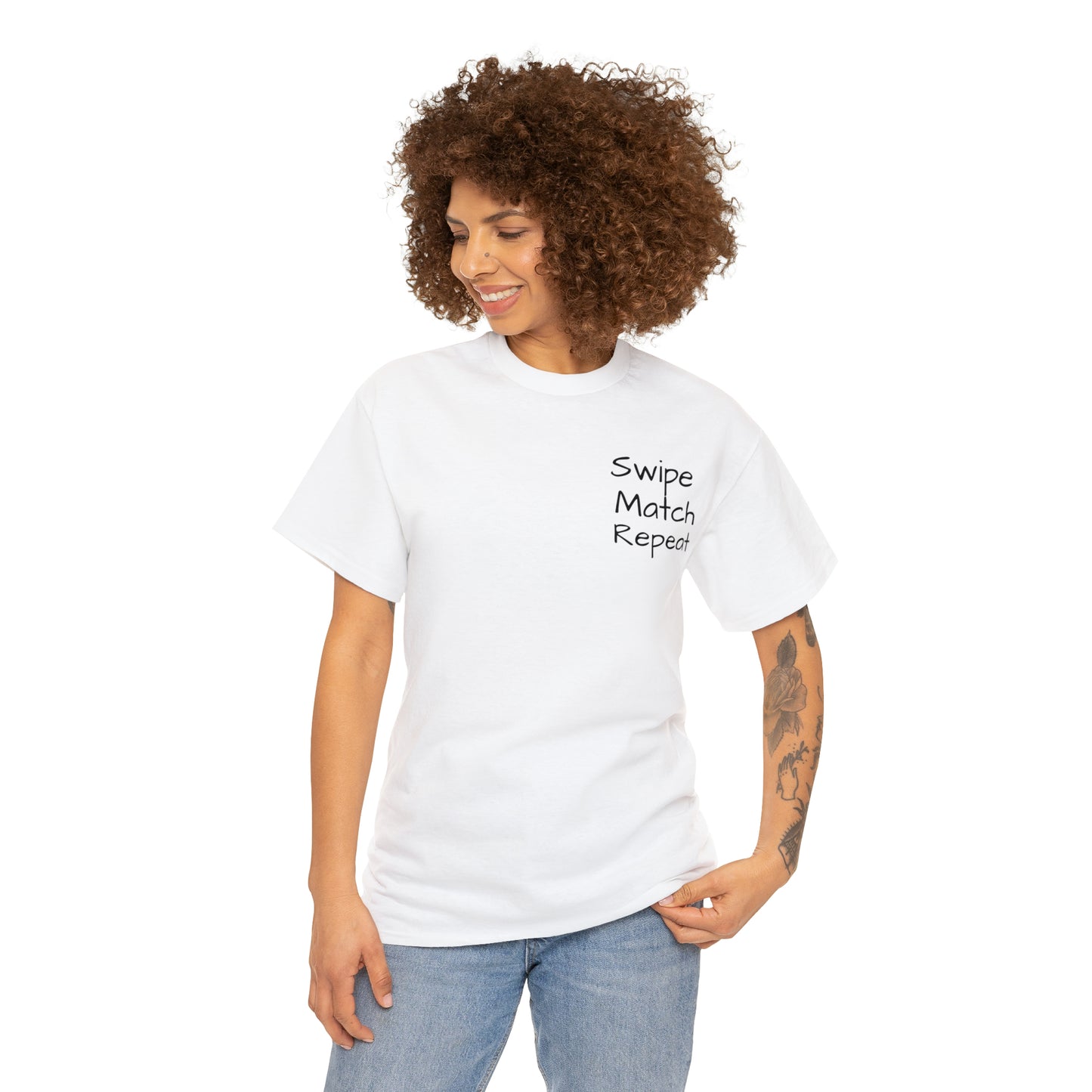 Swipe Match Repeat - Unisex Heavy Cotton Tee
